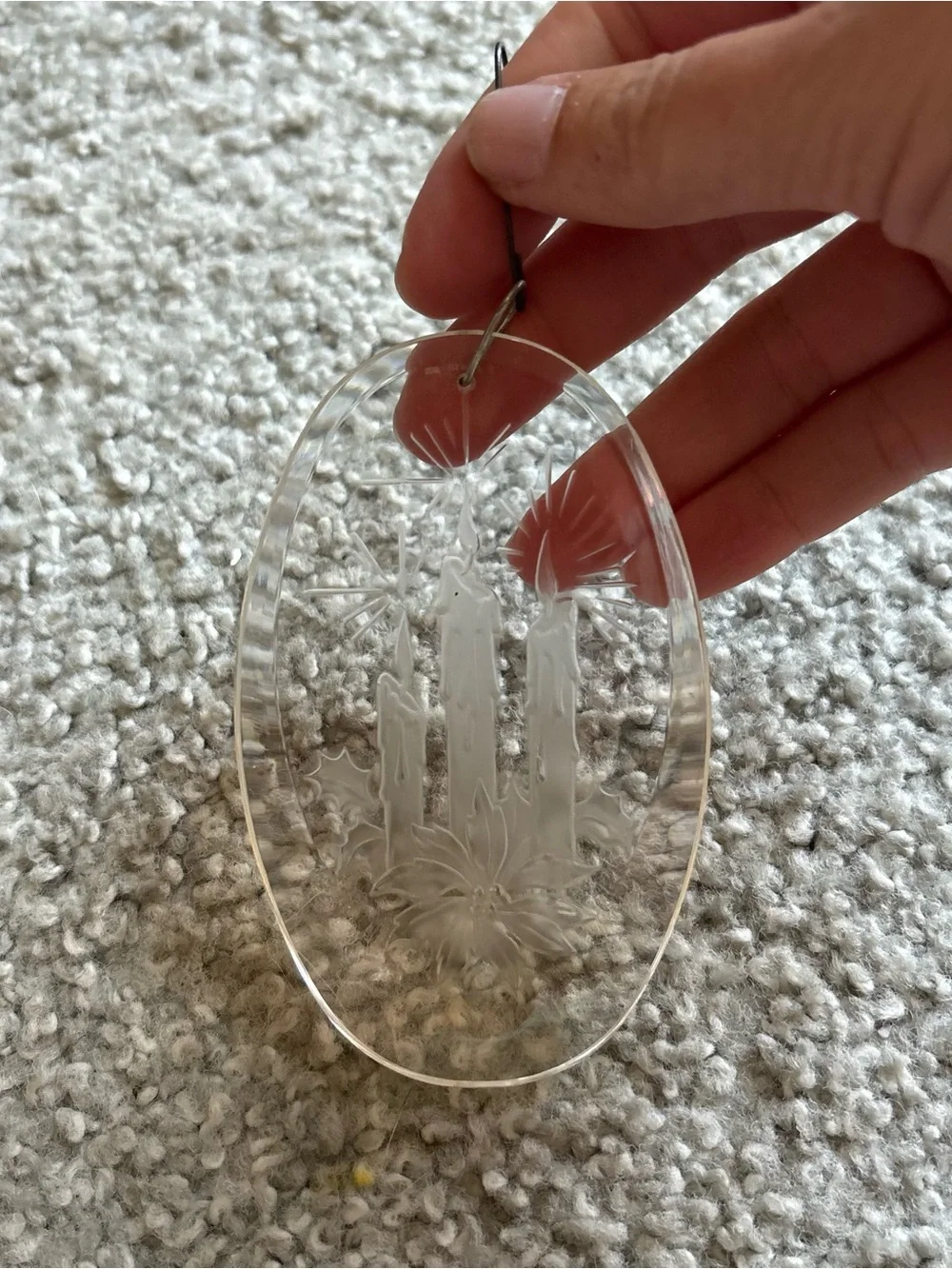 Vintage oval glass